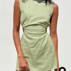PRINCESS POLLY MAYZIE MINI DRESS GREEN